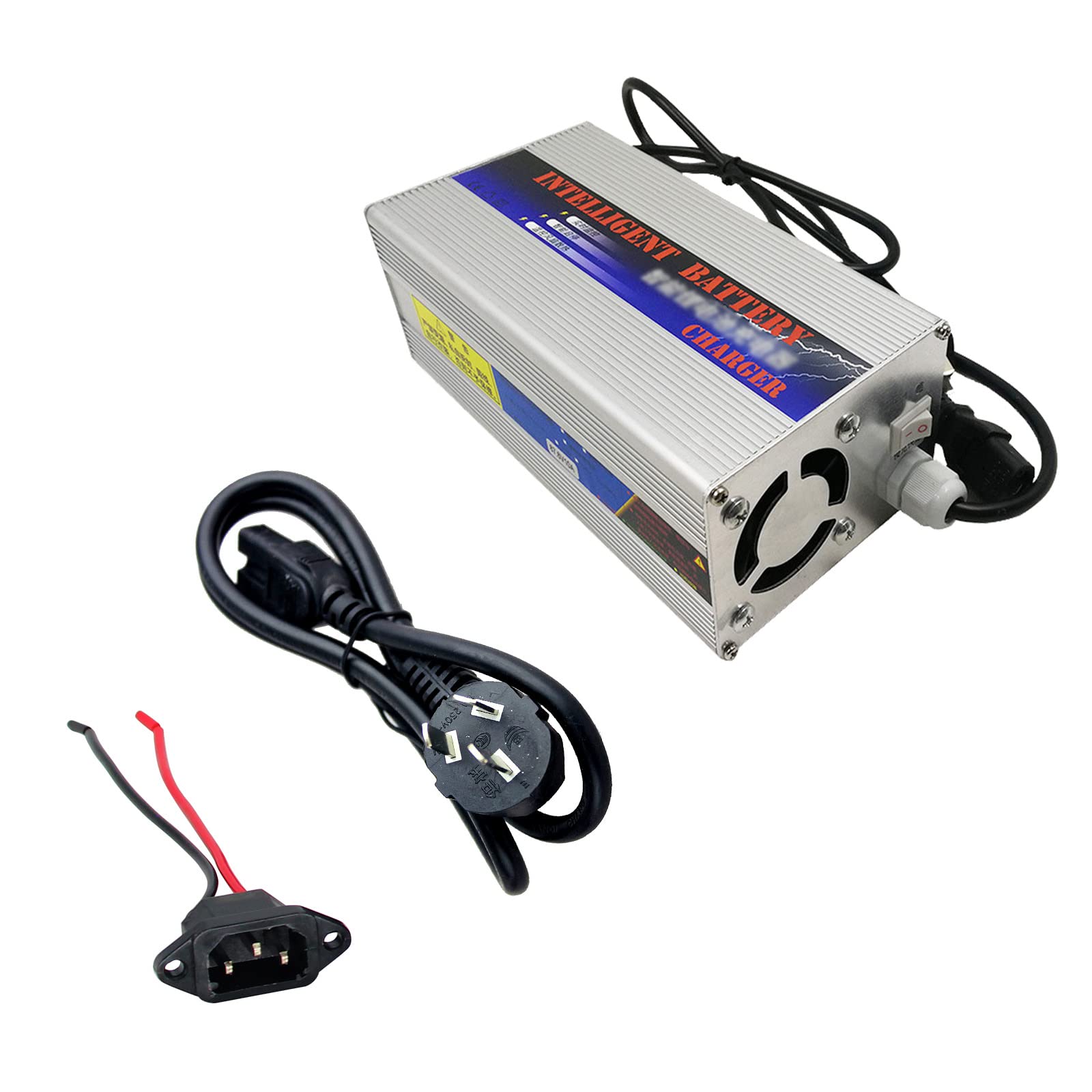 BtrPower 72V 10A Power Supply Adapter Charger AC Input 110V DC Output 87.6V for 24S LiFePo4 Battery (87.6V 10A Charger)