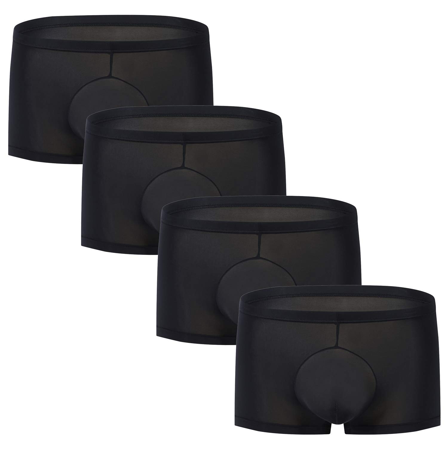 WINDAY Men's Boxer Briefs, Ice Silk Shorts Briefs Trunks Style Underwear