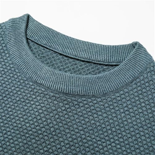 Men'S Autumn and Winter Knitted Sweater O-Neck Long-Sleeved Warm and Soft Sweater4