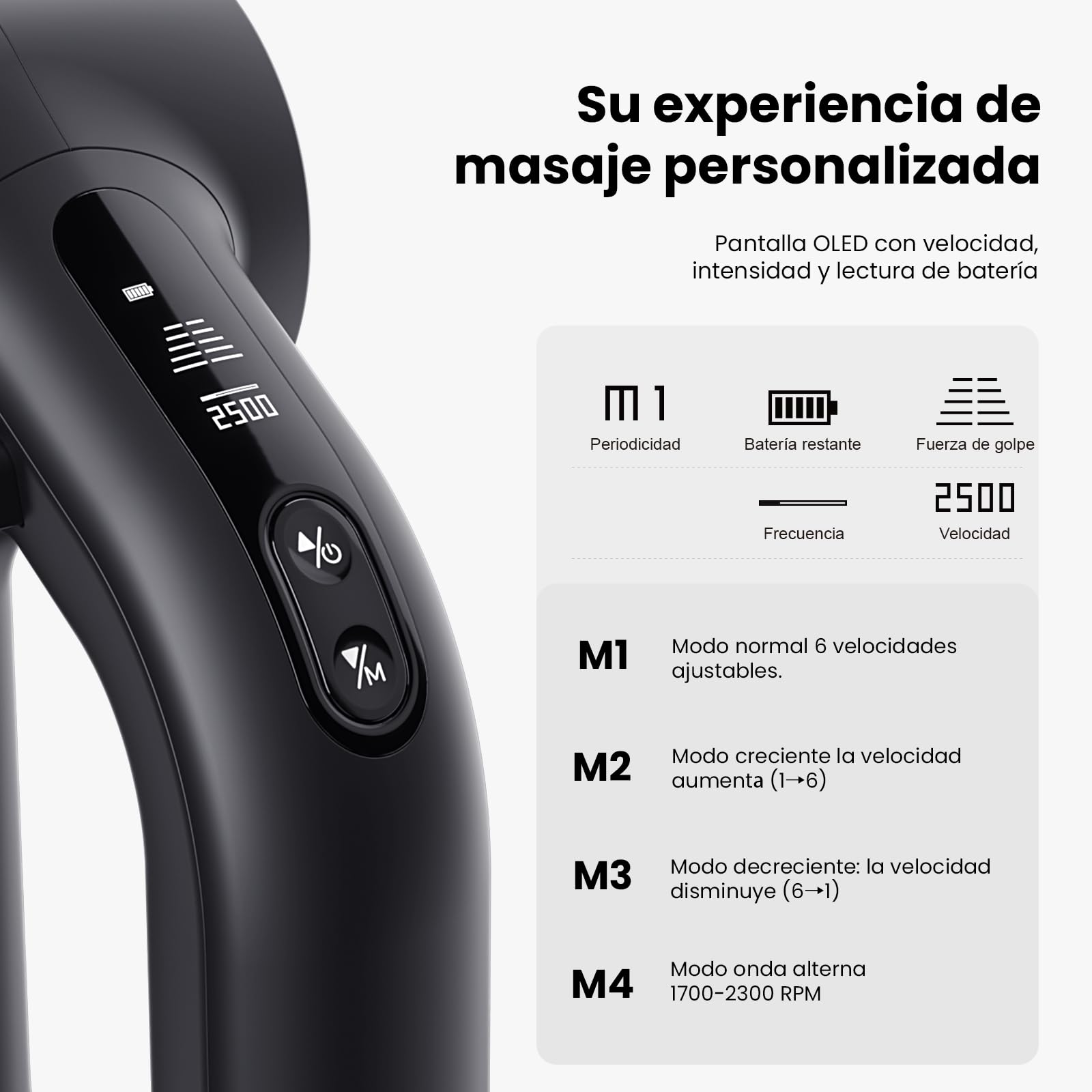 Bob and Brad D6 Pro Plus Pistola de Masaje Muscular con Función de Calor, Pistola Masajeadora Muscular de Tejido Profundo con 16mm de Amplitud, Eléctrica Massage Gun para Aliviar el Dolor Muscular