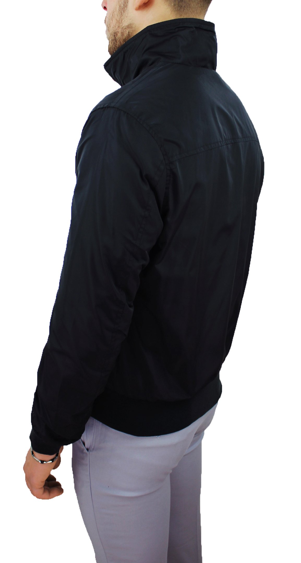 Evoga Giubbotto Giacca Uomo Codice Articolo 392115 Primavera Estate Slim Fit Tecnico Impermeabile Cerniera Manica Lunga Tasche Laterali con Zip Foderato Interno