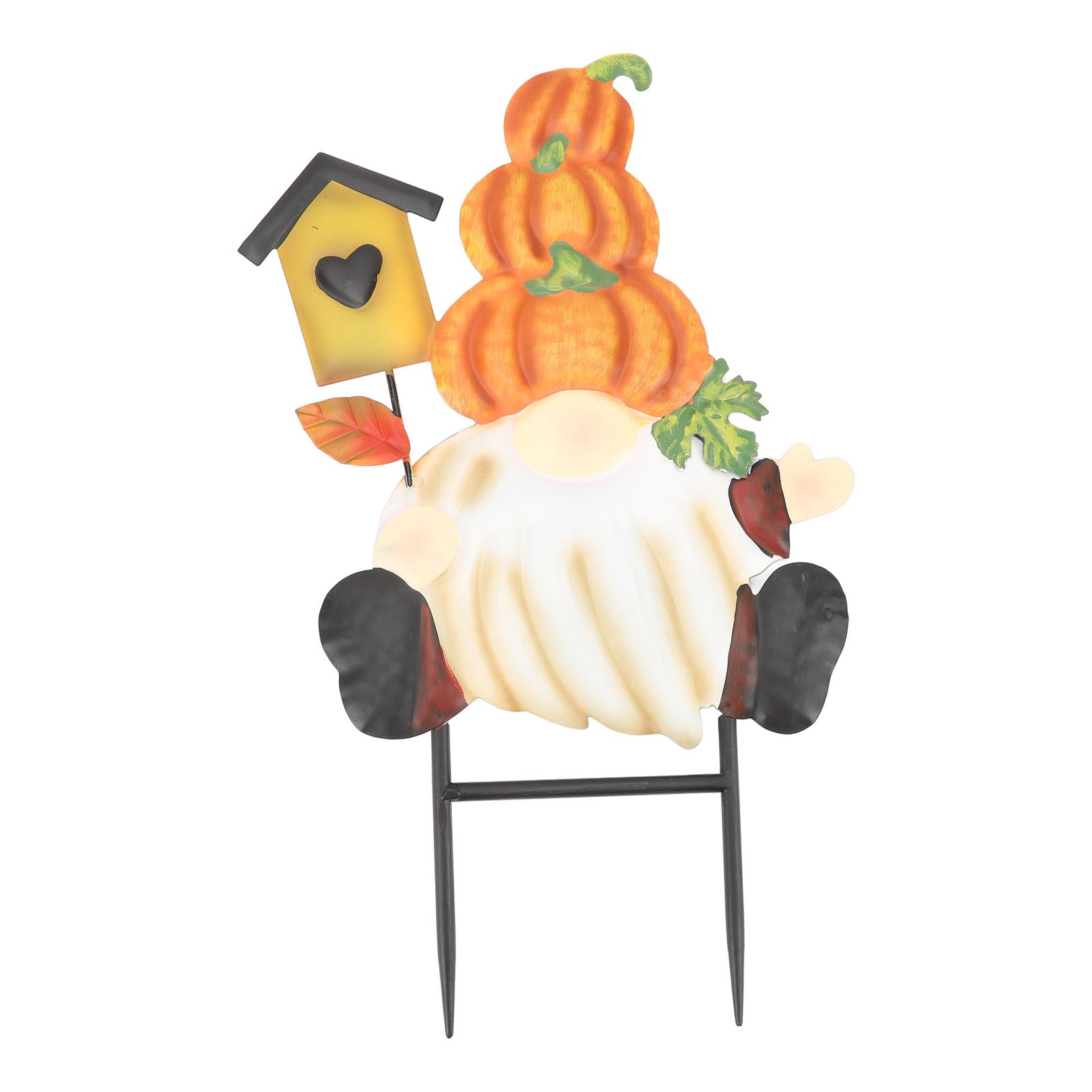 Nain de citrouille en métal pour sublimer votre porche et votre pelouse à Thanksgiving