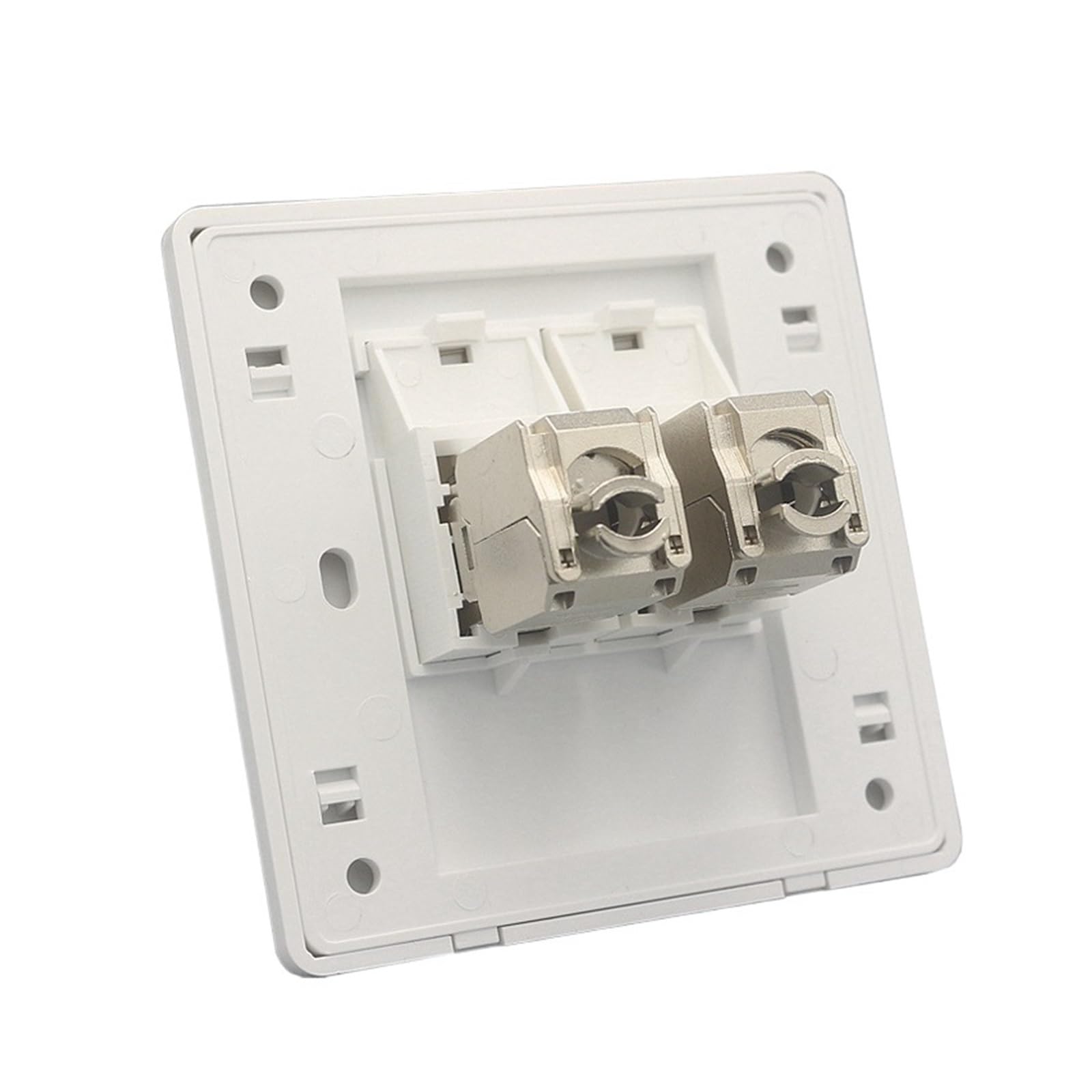Pannello da parete CAT8 RJ45 a 2 porte Pannello di rete LAN CAT.8 ad altissima velocità da 40 Gbps(Two Ports CAT7)