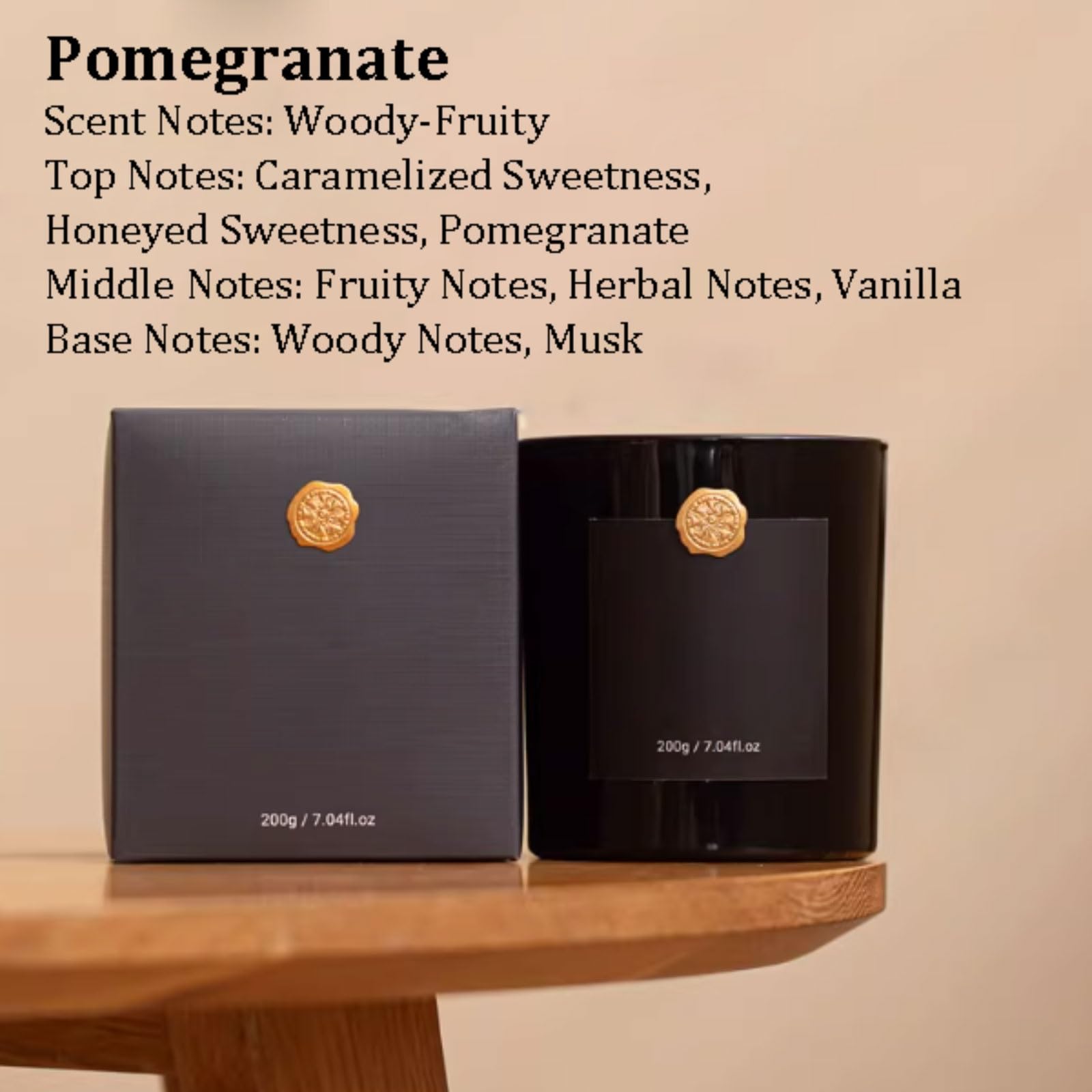 Compatto Candele in vetro realizzate con cera di soia e oli essenziali Candela moderna for aromaterapia for vacanze in casa, relax e spa non pungente(Svart)