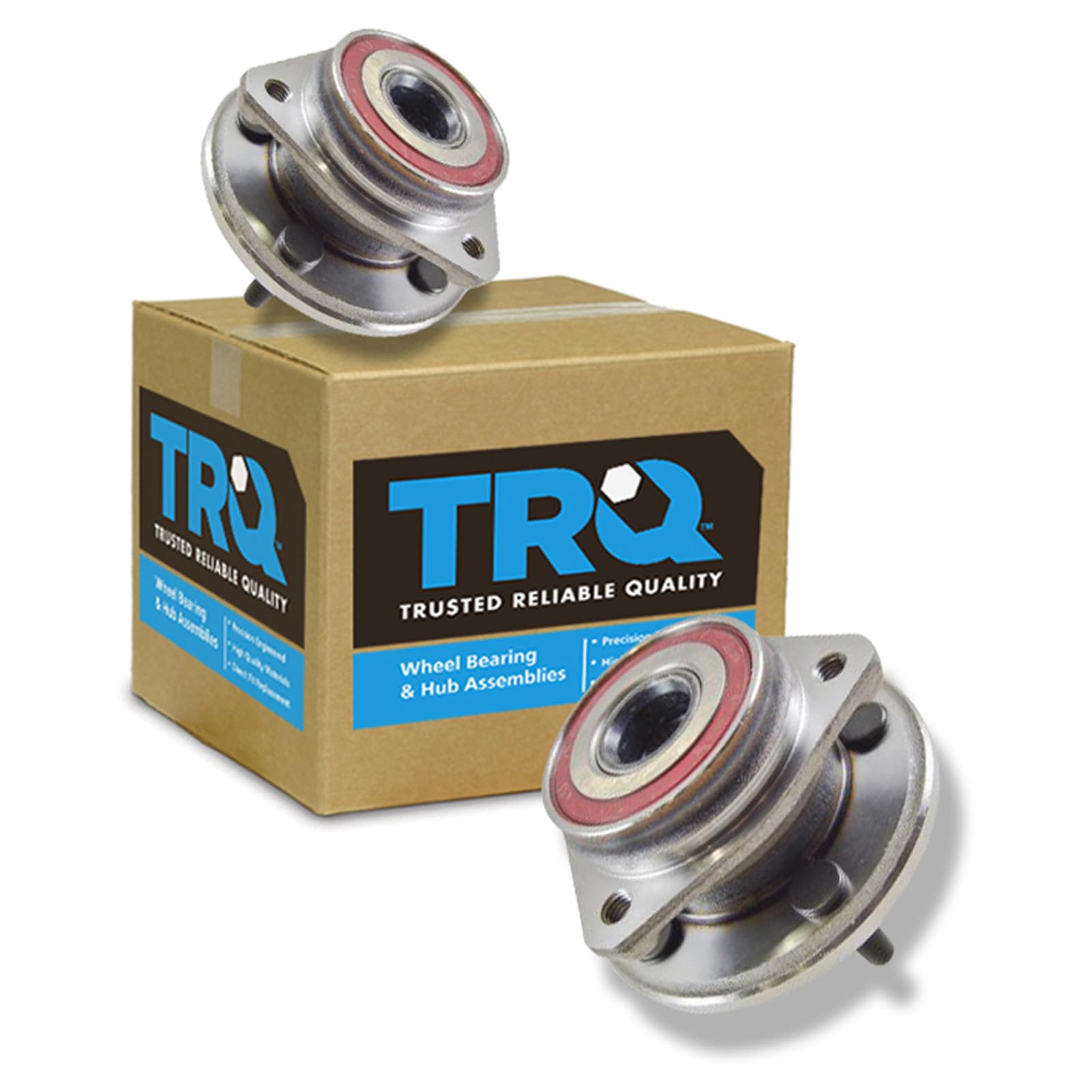 TRQ Front Left and Right Wheel Bearing and Hub Assembly Set 2 Piece