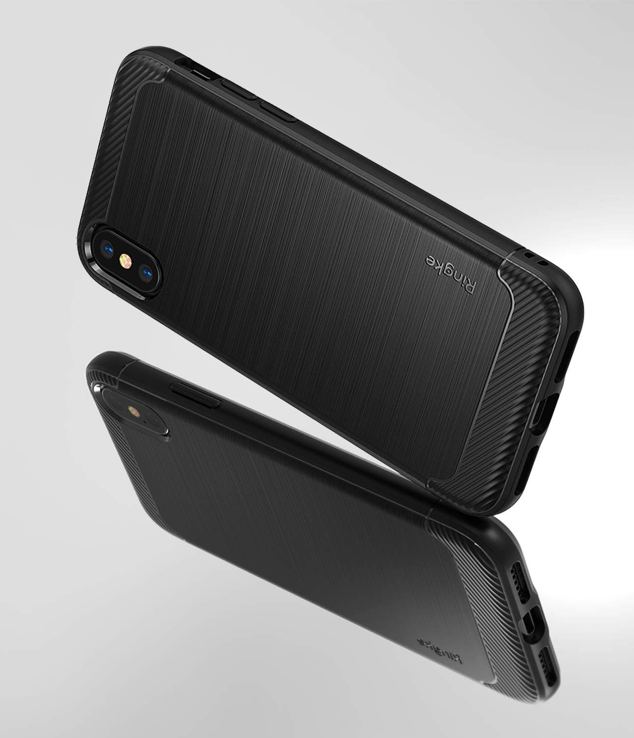 Ringke Onyx Compatible with iPhone Xs Case, Compatible with iPhone X Case, Protective Cover - Black