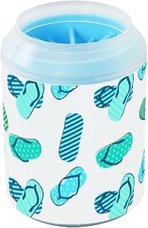 Blue Flip-flops Dog Paw Cleaner 2-in-1 Portable Dog Paw Washer and Grooming Brush for Quick Cleaning - Ideal for Small, Medium and Large Dogs Cats