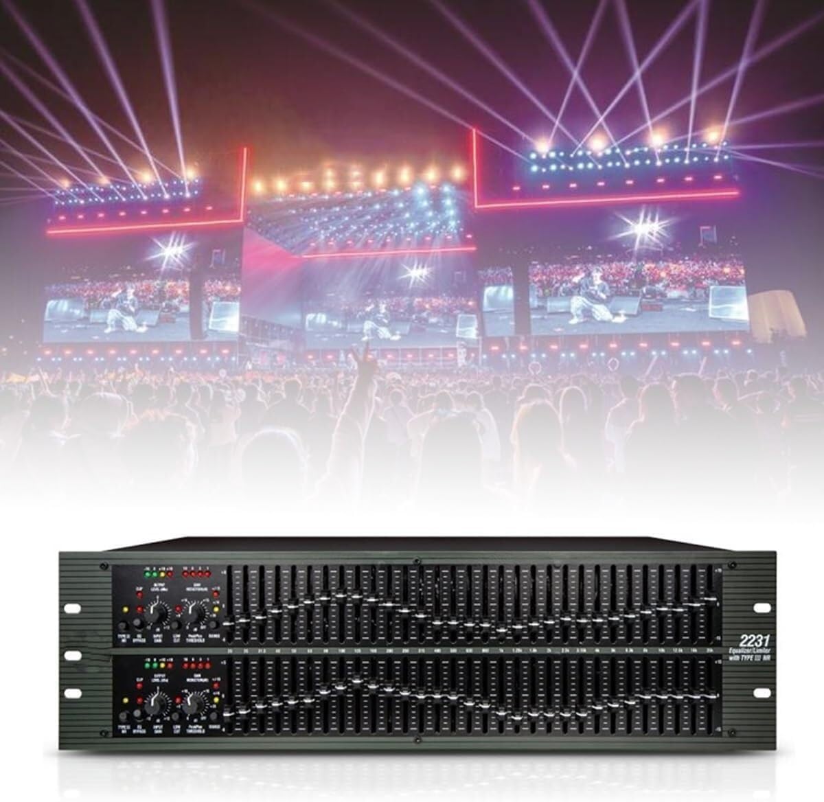 Dual Channel 31-Band Audio Digital EQ Equalizer,Graphic Equalizer,Professional Sound System for Home/DJ Performance/Club/Studio