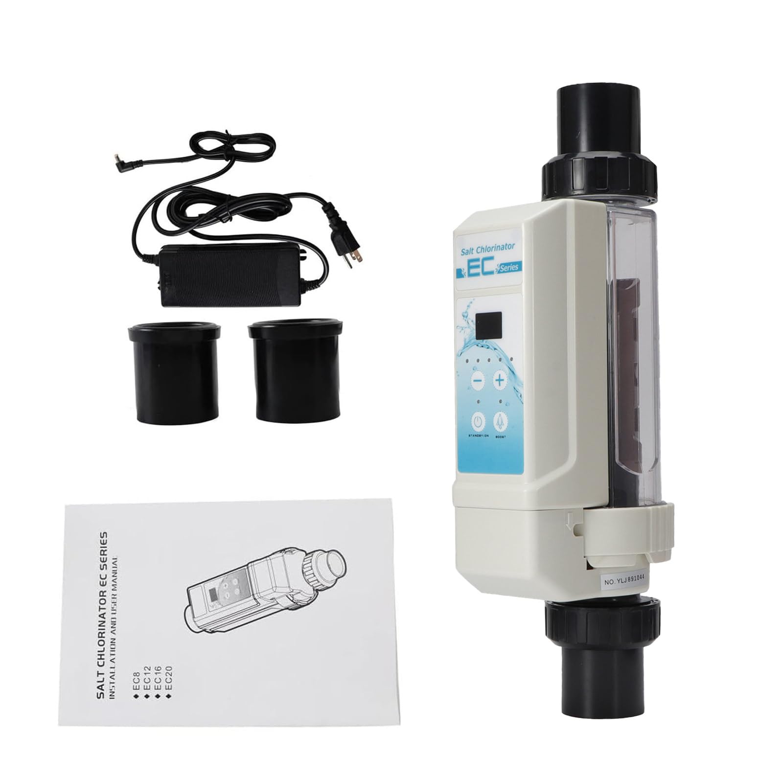 Dosificador Cloro Piscina Flotante, Flotador Cloro Piscina con Funcionamiento Sencillo, Dispensador para Piscinas Termales y de Hidroterapia, Panel LED 16g/h