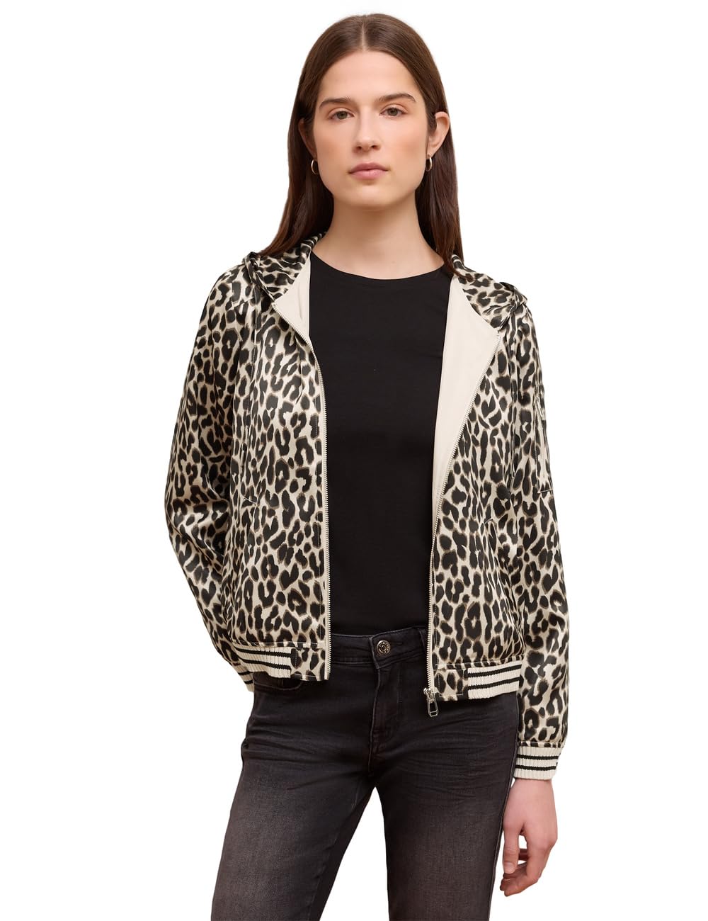Street One Studio Damen Jacke mit Leo-Muster