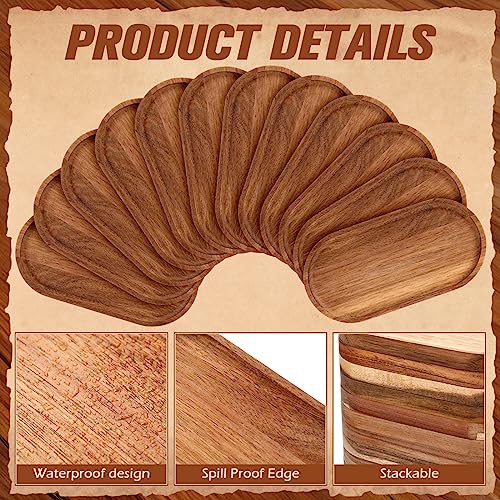 Geetery-12-Pcs-Acacia-Wooden-Serving-Trays-10-Inch-Oval-Wood-Platter-Wooden-Serving-Platter-Oval-Charcuterie-Plates-Board-Cheese-Plate-Fruit-Wood-Tray-Acacia-Cheese-Board-for-Dessert-Appetizer Geetery 12 Pcs Acacia Wooden Serving Trays 10 Inch Oval Wood Platter Wooden Serving Platter Oval Charcuterie Plates Board Cheese Plate Fruit Wood Tray Acacia Cheese Board for Dessert Appetizer