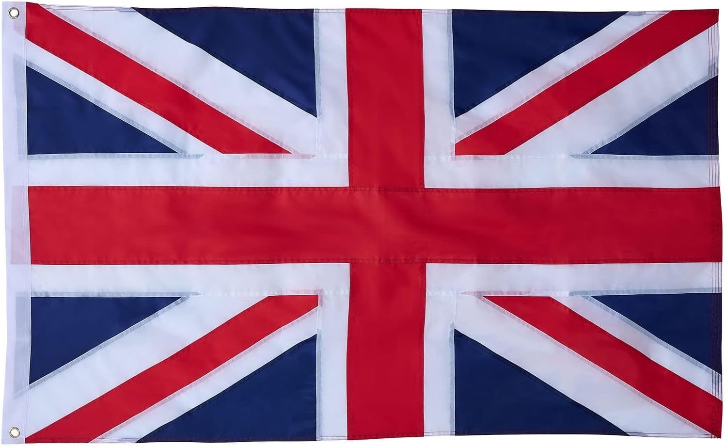 ROTERDON British Flag 3x5 FT Outdoor - Heavy Duty Cotton Union Jack England Flags, Vibrant Colors and Fade Proof, Embroidered Sewn Stripes United Kingdom UK Flag with Brass Grommets 3x5 Feet