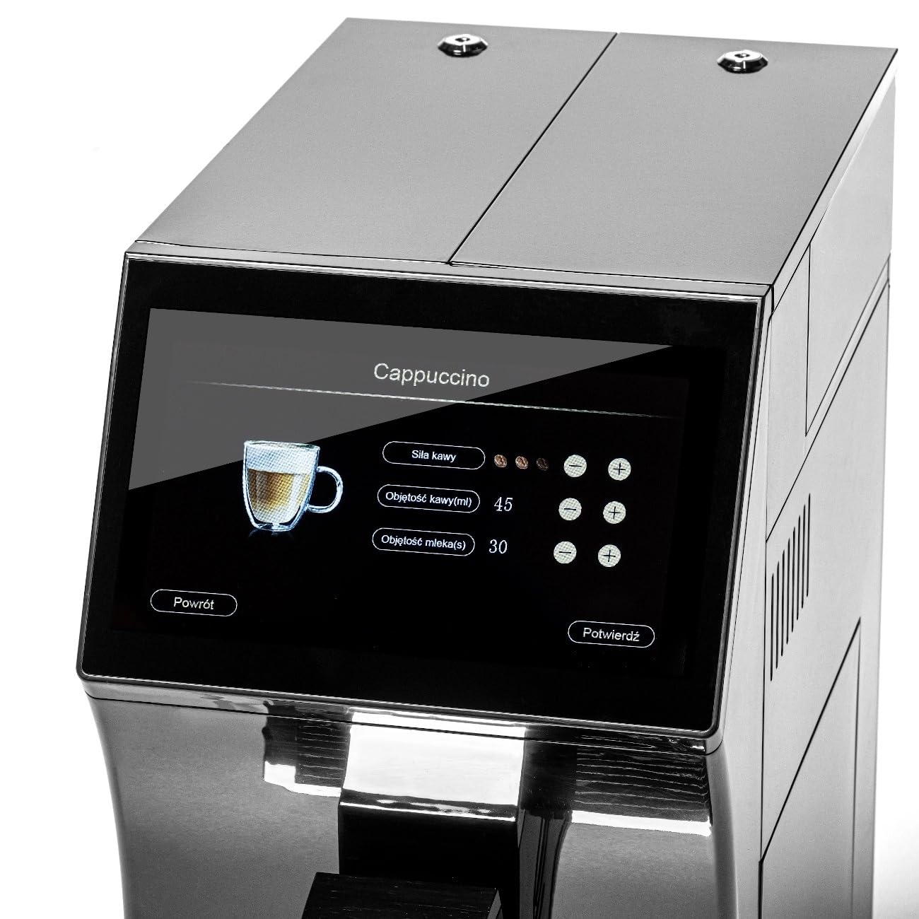 Canario Cafe CC701 Cafetera Totalmente Automática, Cafetera Profesional, Pantalla Táctil, Espumador de Leche Automático, Alto Rendimiento, para Bares, Restaurantes y Oficinas