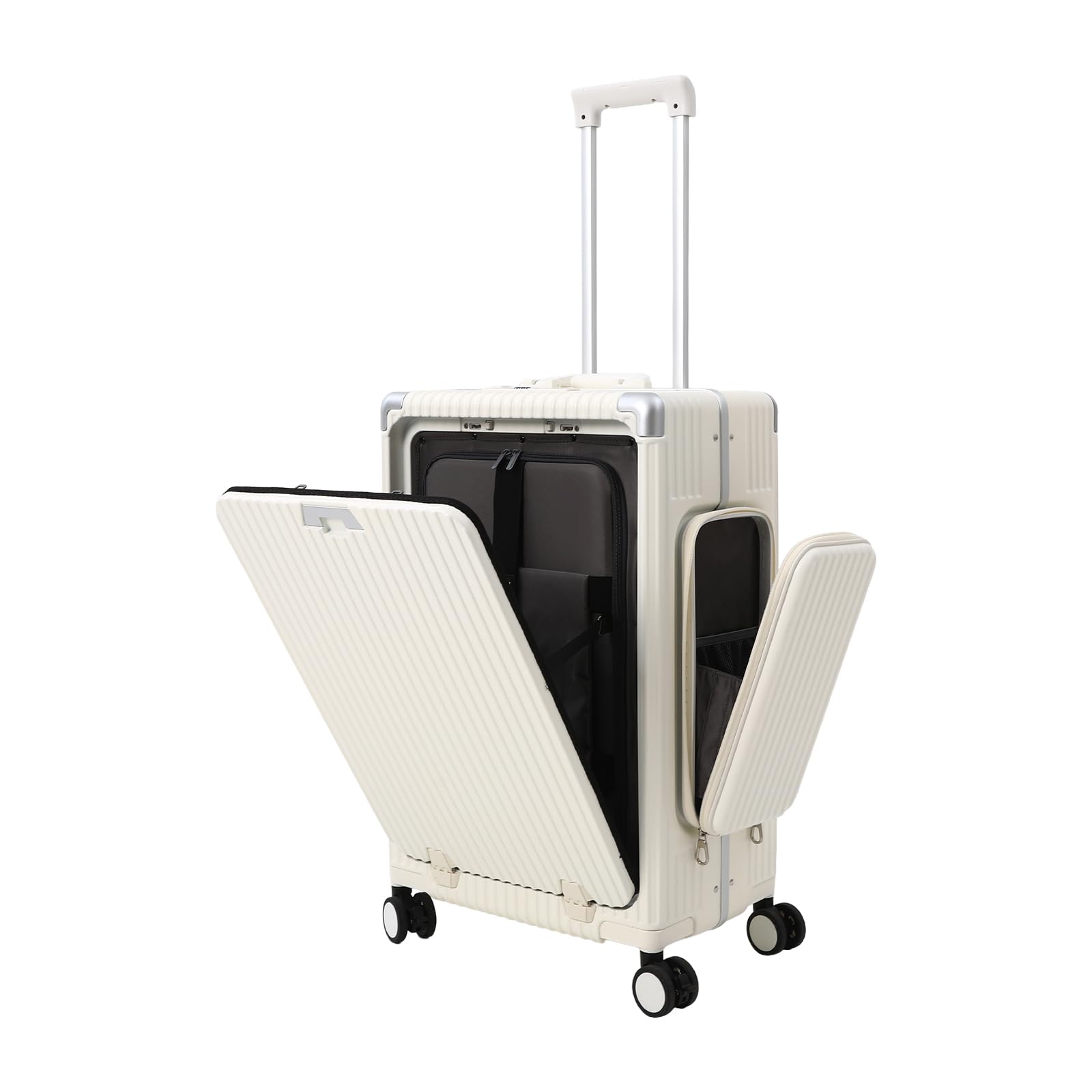 Bagaglio a mano da 61 cm con lucchetto a combinazione, valigia rigida a 3
