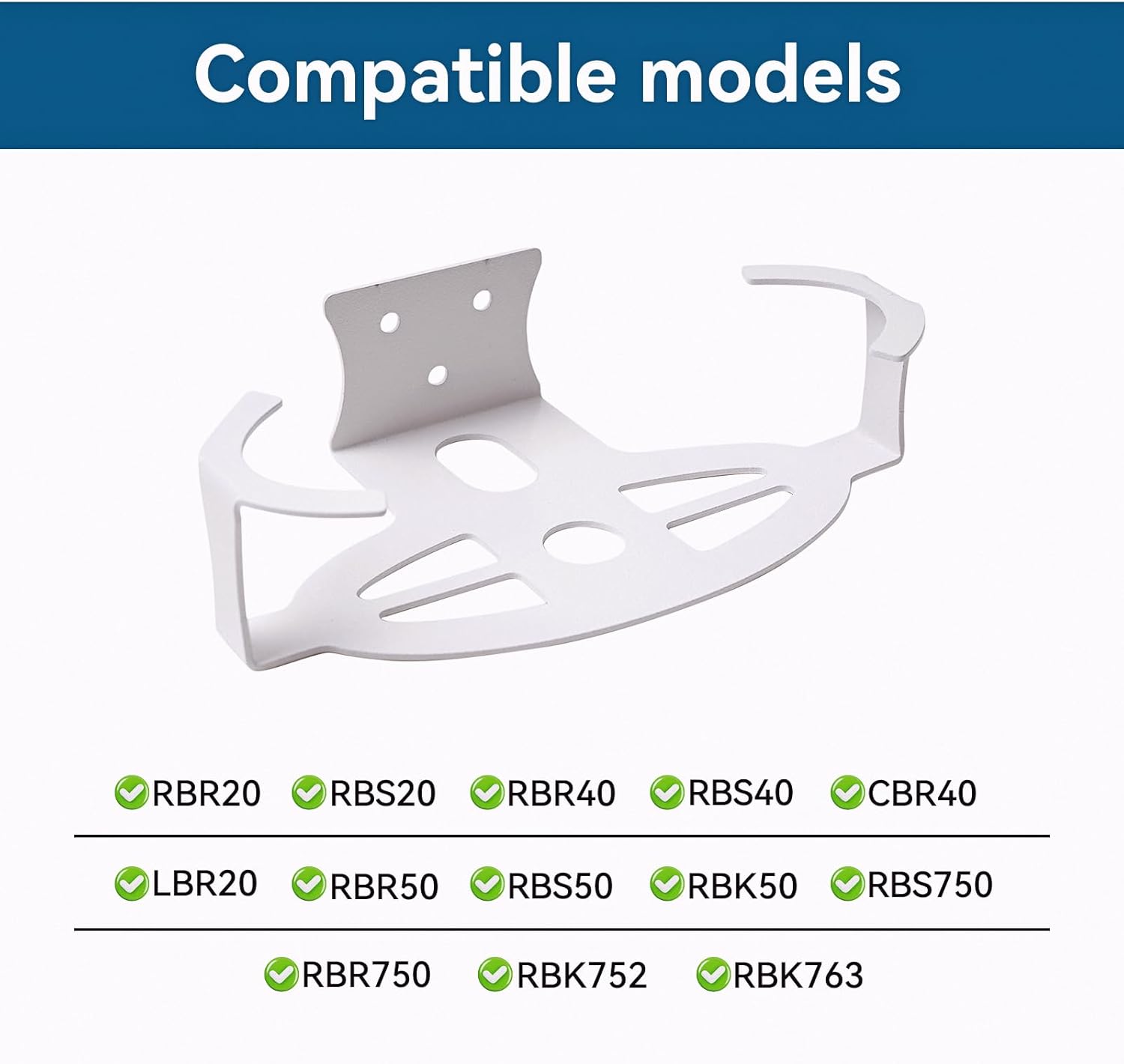 Metal Wall Mount Compatible with NETGEAR WIFI6 ORBI RBR20/RBS20/CBR40/LBR20/RBS50/RBS750/RBK50/RBK752/RBK753/RBK763 Mesh WiFi 7 Router Bracket Holder Tri-Band Whole Home Mesh(Two Pack)