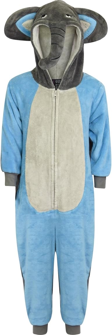 A2Z 4 Kinderen Meisjes Jongens Wasbeer Kostuum Jumpsuits Zacht Pluche Vlies Speelpakje - E.Soft Raccoon._2-3