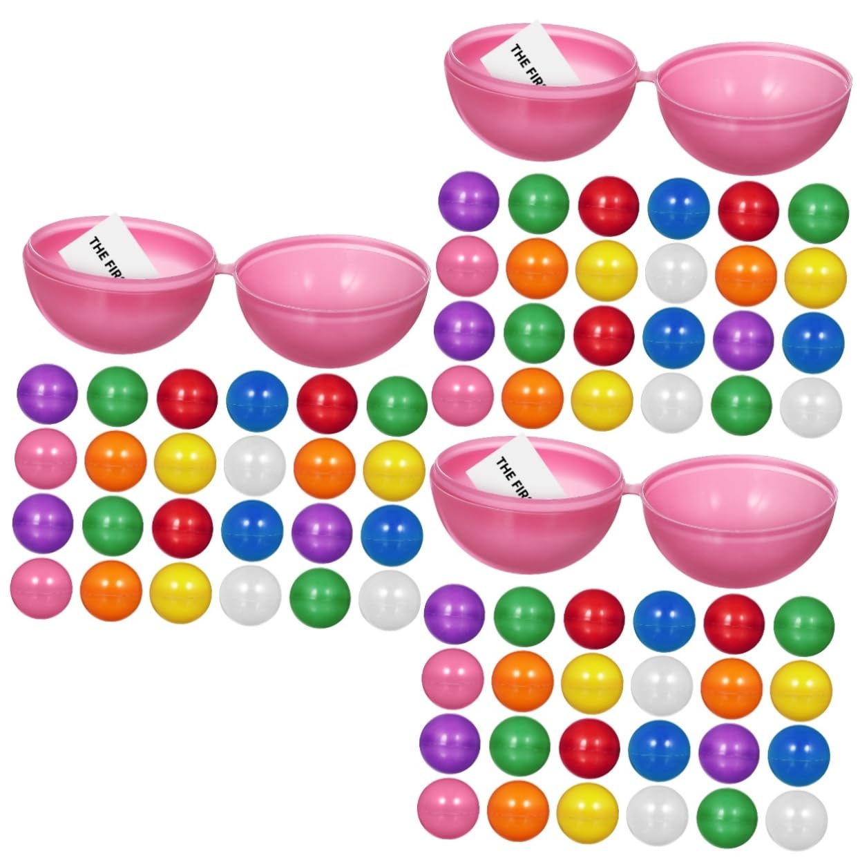 KOMBIUDA 3sets Bingo Party Favor Entertainment Fillable Raffle Drawing Bright Colors Reusable Design 25pcs*3