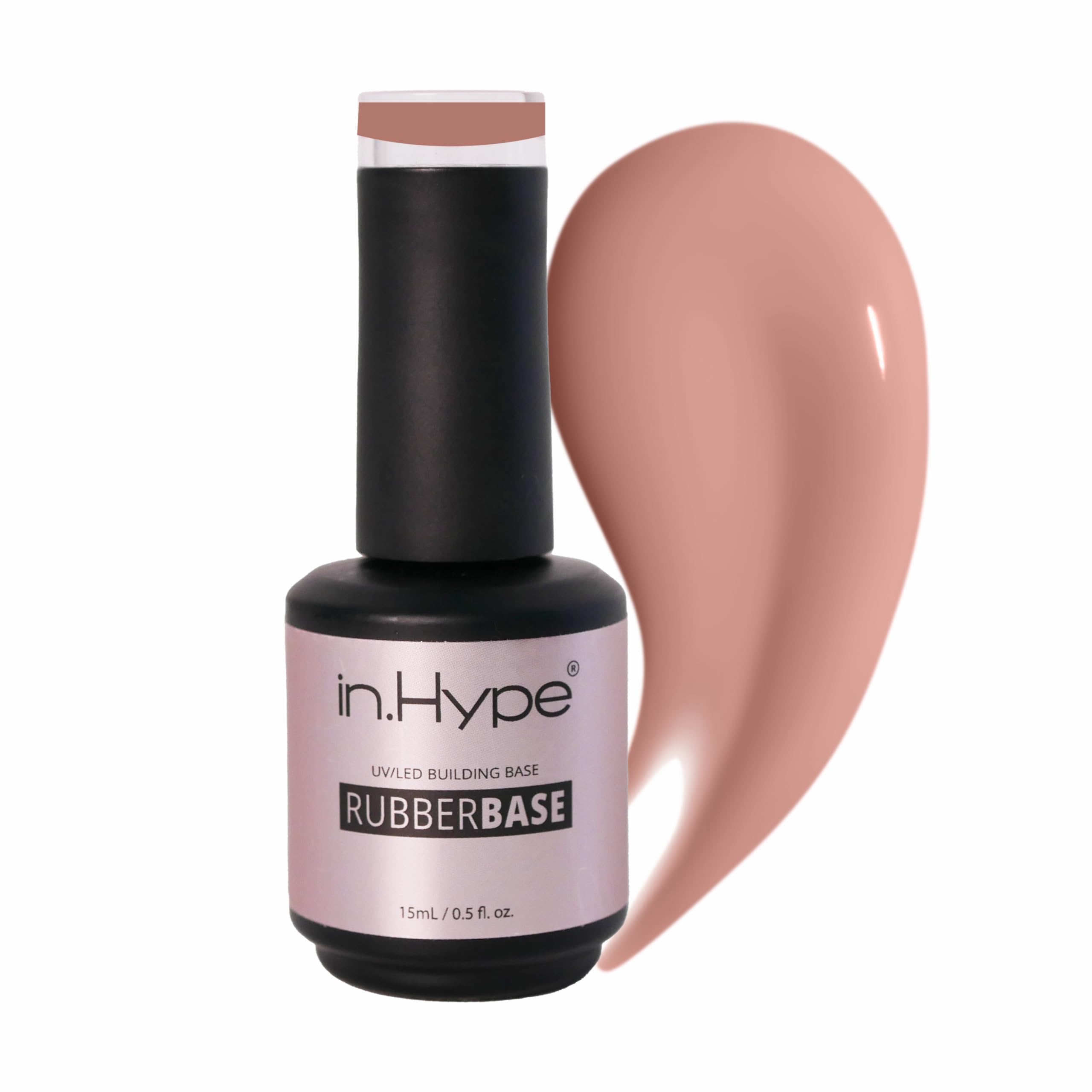 IN.HYPE Elastic Rubber Base Coat. UV/LED Curable. Correcting Coating with Enhanced Adhesion. Soak OffÉ (Chiffon)