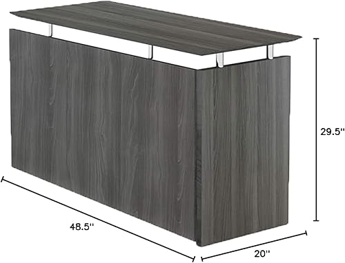 Miniatura 13 de Safco Mayline MNRTLDC Medina 48-1/2 "W Retorno sin manos para usar con escritorios, se vende por separado, laminado Mocha Laminado Mocha,Laminado de