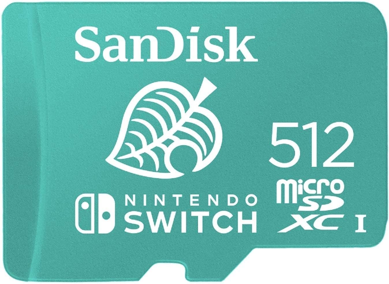 SanDisk Nintendo Switch 512GB MicroSDXC Card Works with Nintendo Switch OLED Model (SDSQXAO-512G-GNCZN) U3, Class 10, 4K UHD, UHS-I Bundle with (1) Everything But Stromboli MicroSDXC & SD Card Reader