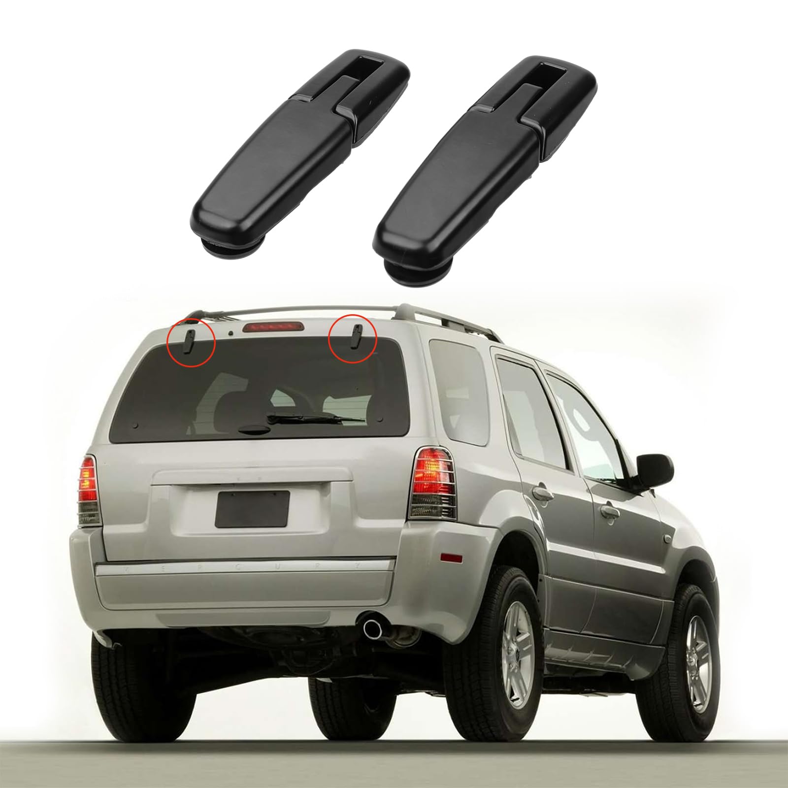 Rear Window Hinge Set 2 Liftgate Glass Hinge Right & Left Compatible with Ford Escape 2001-2007, Mercury Mariner 2005-2007，Replaces# YL8Z78420A68BA, YL8Z78420A69BA, YL8Z-78420A68-BA, YL8Z-78420A69-BA