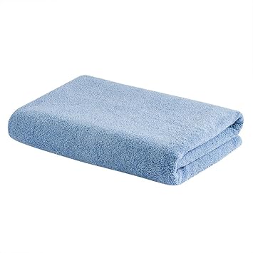 Wakefit Microfiber Towel | 350 GSM | Bath Towel, Microfiber Towels for Bath, Towel for Women, Towels for Bath Men, Gym Towel for Men Workout, Hand Towels 60x120 cm (Delicate Blue, Set of 1)