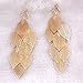 Grace Jun Handmade Multi-layer Dangle Drop Earrings and Clip on Earrings No Pierced for Women (Gold Clip-on 1)