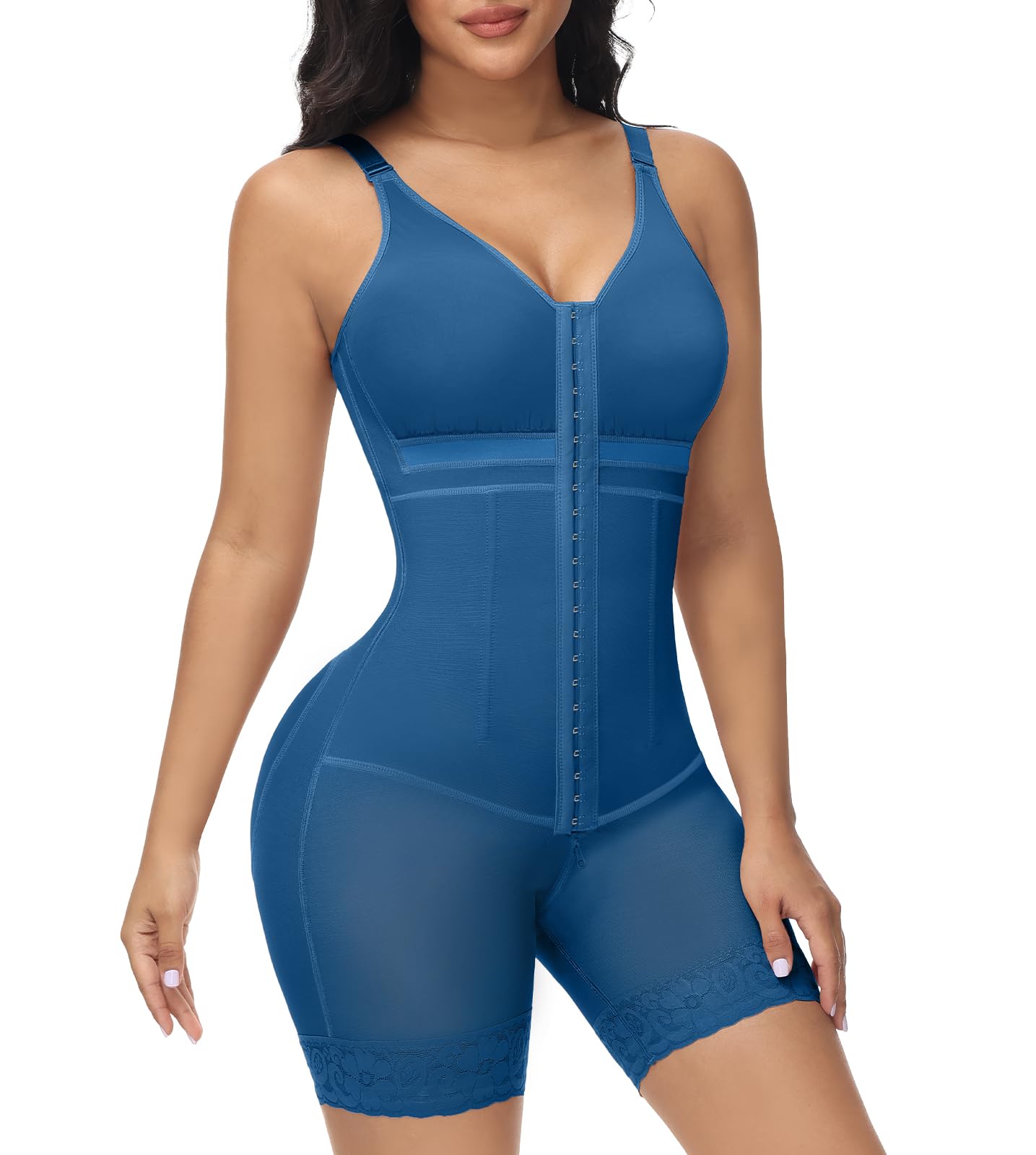 M MYODRESSFajas Colombianas Moldeadoras Full Body Shapewear for Women Tummy Control Bodysuit Post Surgery Compression