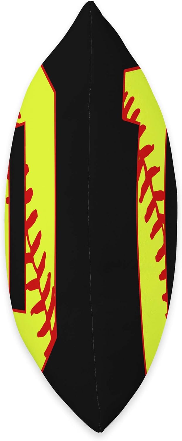 Softball #10 Fast Pitch Love Softball Mom Favorite Player Throw Pillow