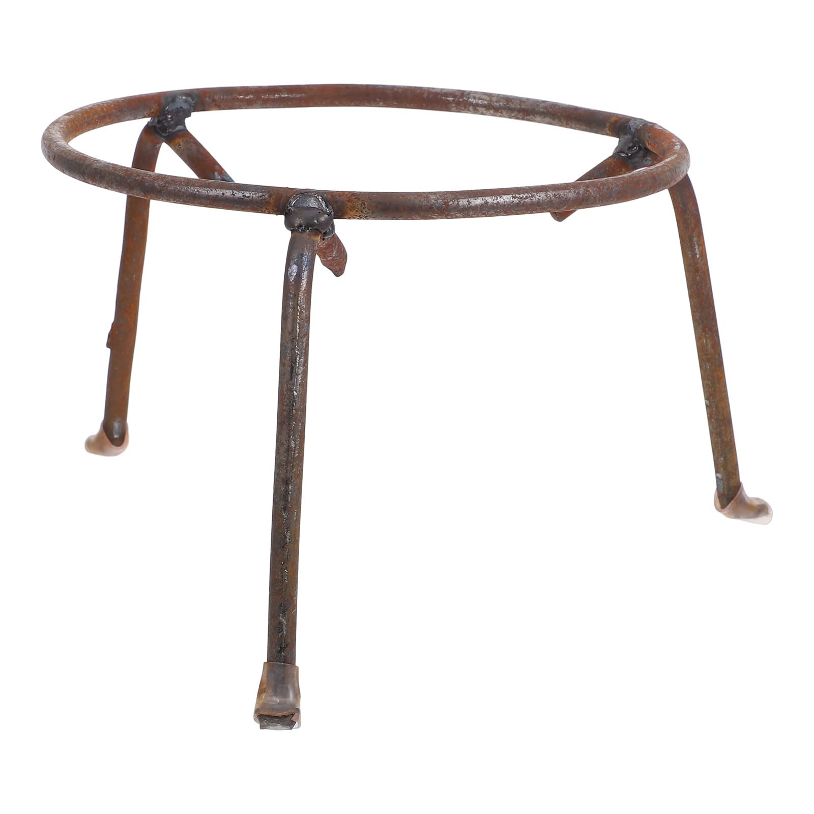 HOMSFOU Outdoor Camping Fire Pit Tripod Wok Stand Small Metal Pot Holder Multi-function Cooking Rack for Bbq and Firewood Cooking
