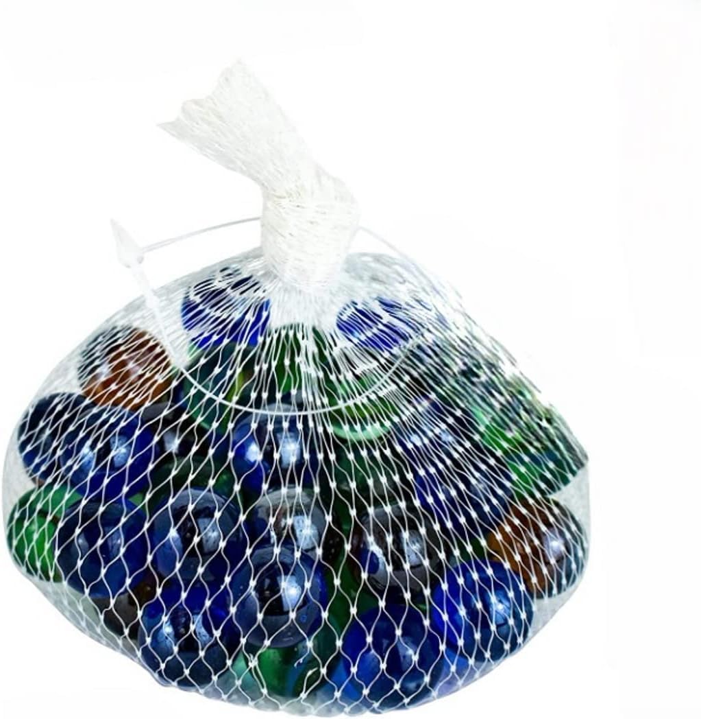 Melfi™ 75Pcs White/Glass Marbles Fun Retro Toys for Kids Round Marble Beads Bouncing Ball Pat Toys I Variety of Patterns for Crafting, Party Favors & House Decor