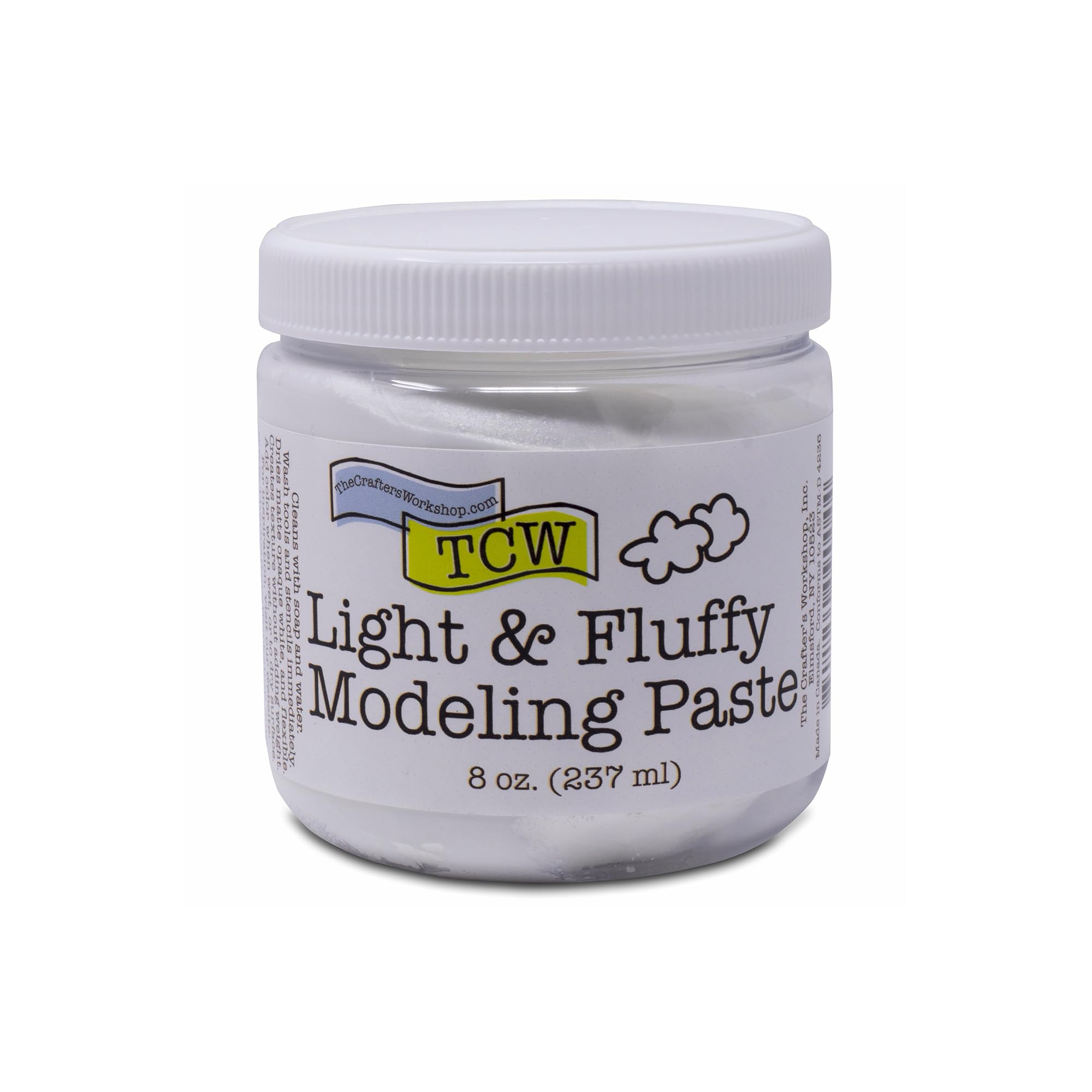 The Crafter's WorkshopModeling Paste for Textured Art - Dimensional Paste for Stenciling, Acrylic Painting - Boutique Quality, 8 oz Jar