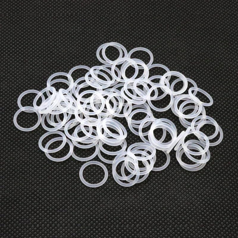 100 Uds VMQ junta tórica CS 1/2/3/4mm de espesor arandela blanca impermeable redonda no tóxica para fontanería, reparación(OD 60mm,CS 4mm)