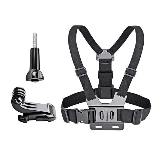 VVHOOY Chest Mount Strap Harness Chesty Body Mount Adjustable Action Camera Chest Strap with J Hook Compatible with Gopro Hero 11 10 9 8, AKASO EK7000 Brave 4 Brave 7 LE V50X Native, Dragon Touch