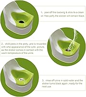 Vista 4 de 10 calcomanías de entrenamiento para ir al baño, reutilizables, divertidas, para ir al baño, cambiar de color, para niños y niñas, calcomanías