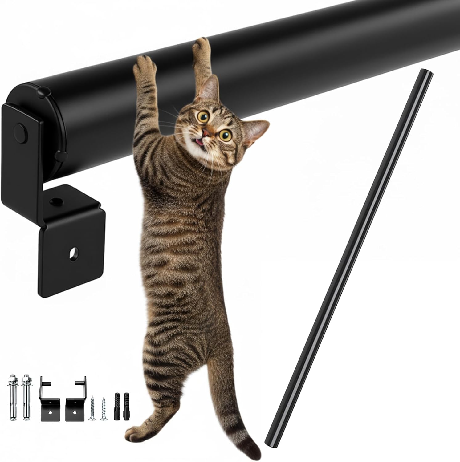 Shimeyao Outdoor Cat Anti-Escape Barrier Fence Height Extender Solution for Pets Invisible Fence Toppers for Height Privacy Rollers for Balcony Patios Gardens(7.68 ft)