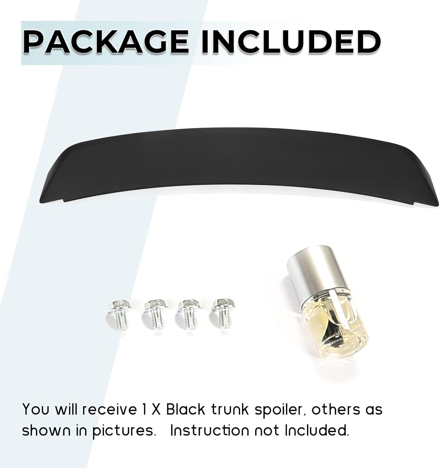 Kojem Rear Trunk Spoiler Wing Compatible with 2005-2009 Ford Mustang GT500 Ducktail Style Black Paintable