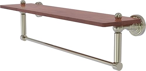 Miniatura 5 de Allied Brass DT-1TB-16-IRW Dottingham Collection - Toallero integrado de madera IPE de 16 pulgadas, color bronce antiguo