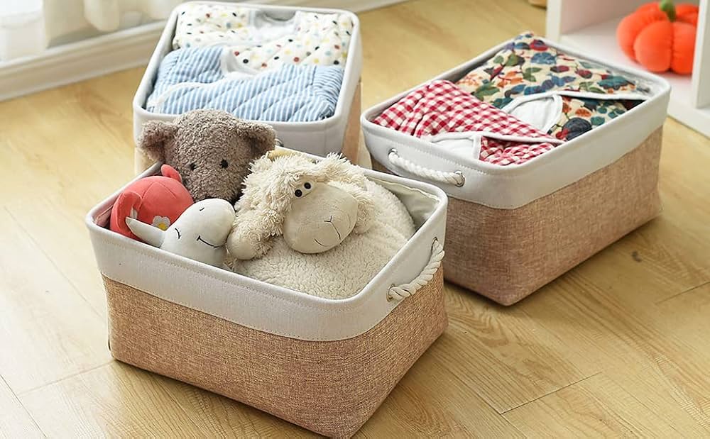 布バスケット Amazon.co.jp: Sacyic ファブリックストレージバスケット 長方形