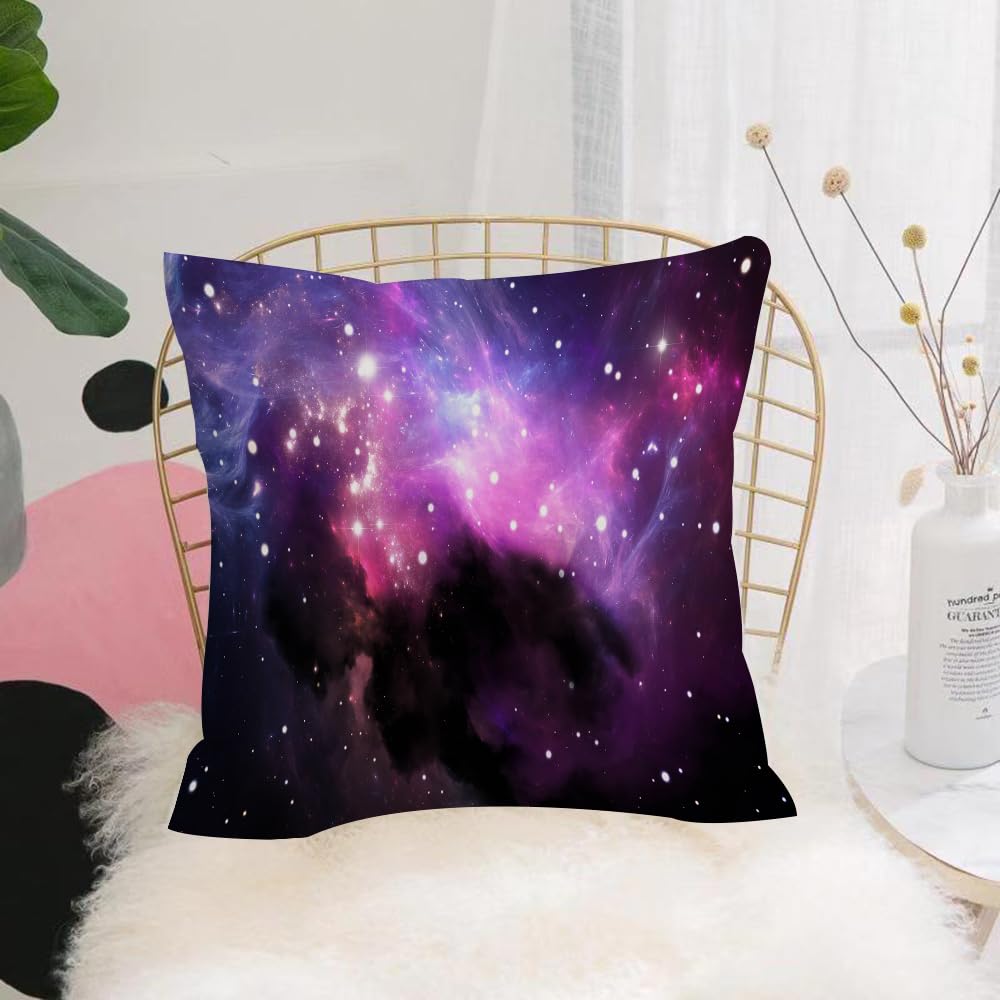 Hyosxw Space, Futuristic Nebula Explosion On The Mi - A5 Cushion Cover,Throw Pillow Case Home Decorative For Living Room Bedroom Sofa Chair 18X18 Inch,Space, Futuristic Nebula Explosion On The Milky Way Cosmos,Pillowcase 45X45cm