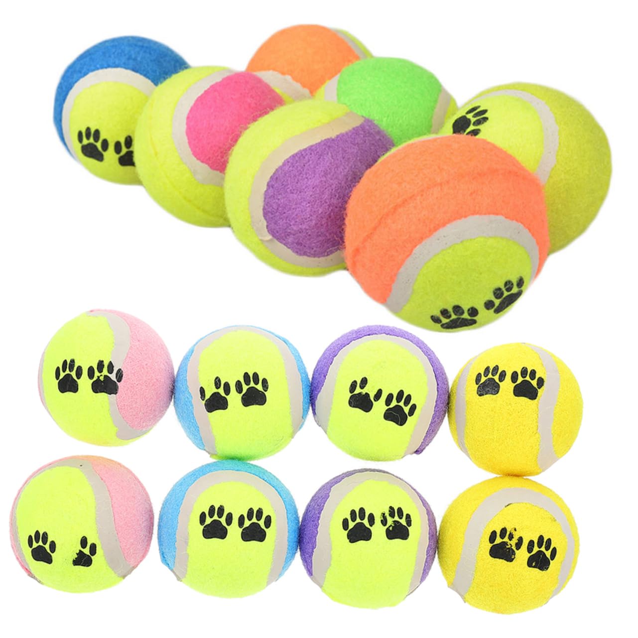 Milisten 16pièces Balles à Mâcher pour Chiens Jouets De Formation pour Chien De Tennis Colorées pour Activités Intérieures Et Extérieures Amusant Et Résistant Aux Morsures