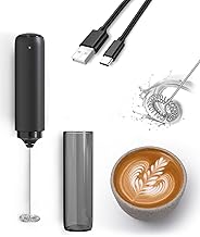 Electric Milk Frother, USB Rechargeable Milk Frother and Mini for Coffee/Milk Coffee/Cappuccino/Hot Chocolate