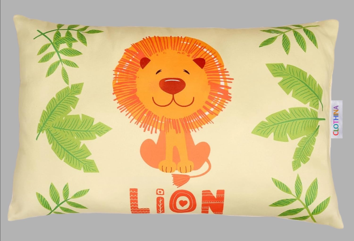 CLOTHINA Cotton Baby Pillow with Super Soft Fabric|Infant Pillow for Sleep,Bed Set,Head Shaping, 1 Month to 5 Year Kids Pillows|Animal & Cartoon Prints|Neck Support-13 X 18"