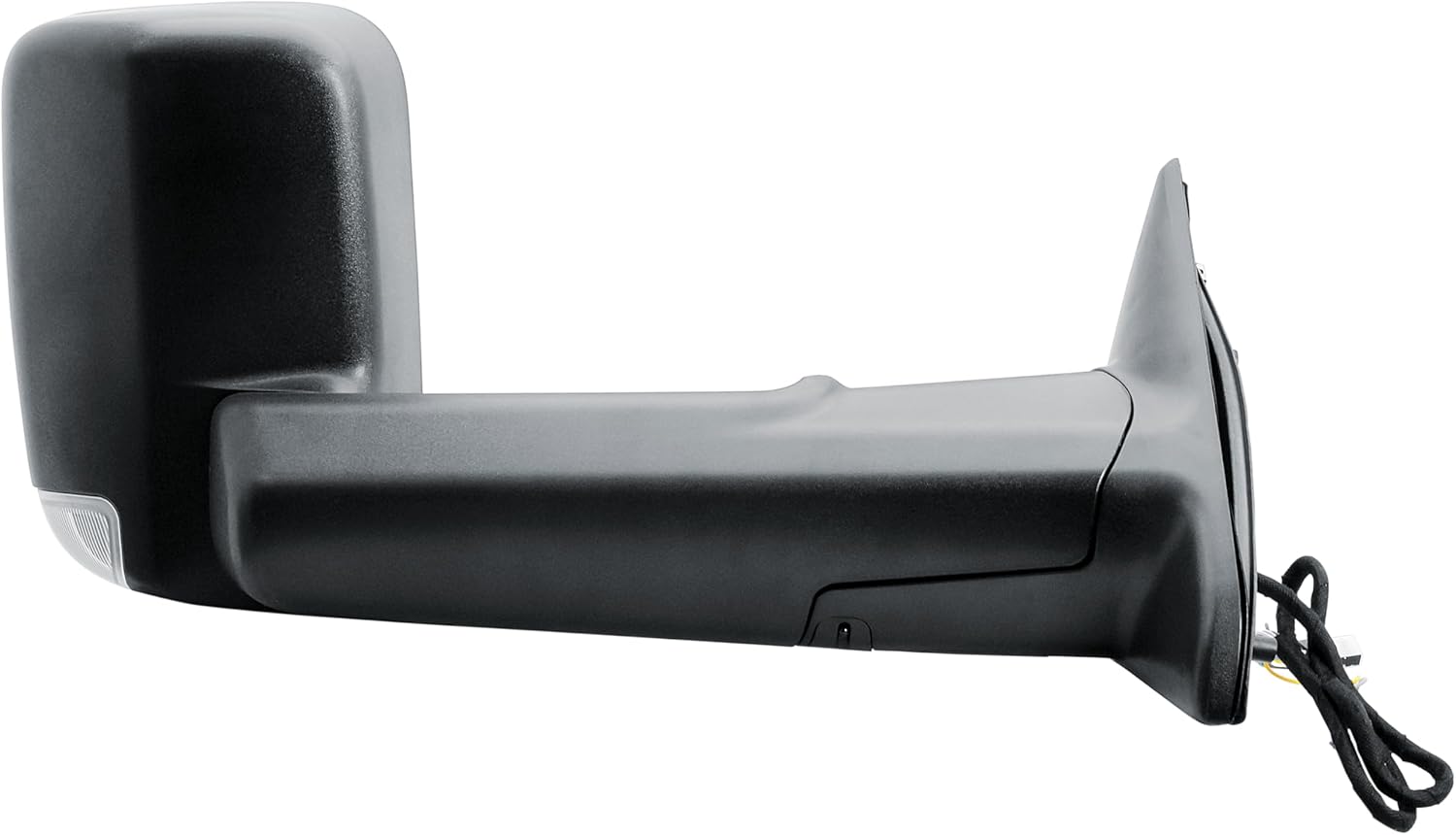 Passenger Right Side Door Towing Mirror Power and Heat Glass with BLIS Textured Black Back Cover Turn Signal Light Puddle Light Manual Folding For 19-24 Ram 2500 3500 4500 5500 Black Passenger (RH) Side