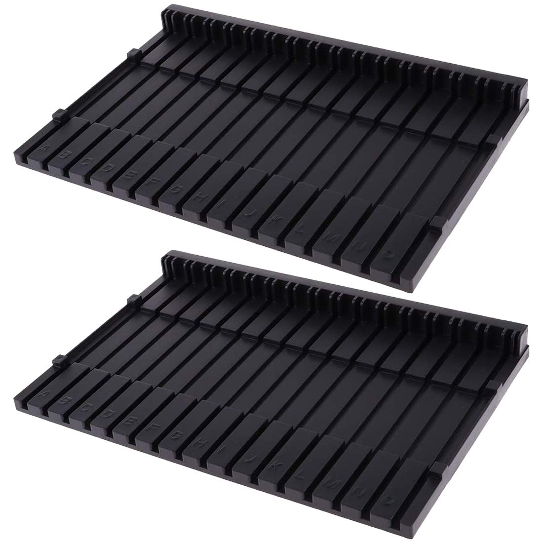 Plastic Pieces Shelves Tool Stand Holder Placement Rack Plastic Tool Drawer Storage Container Organizer for Gundam Model Action Figures DIY Model Making Accessories 29x19cm (2PCS)