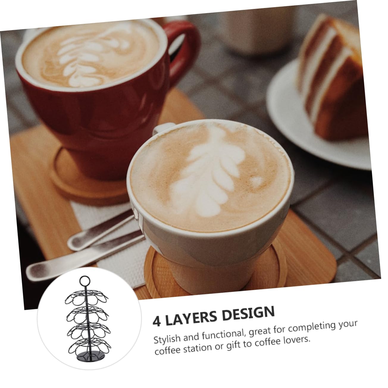PRETYZOOM Estante para Cápsulas de Café Estante Giratorio de Rotación de Organizador para Almacenar Cápsulas de Café Cocina