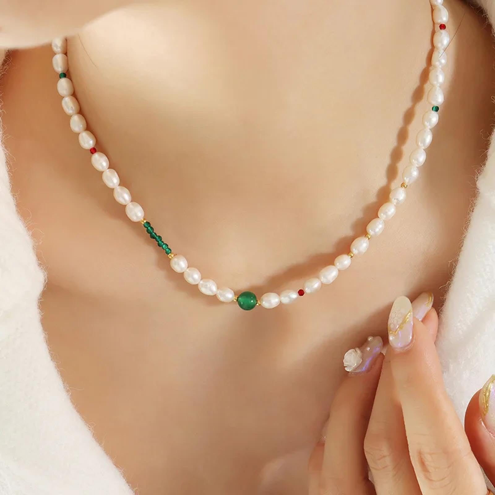 SiVaji Halskette Ketten Schmuck Herren Frauen Anhänger Necklacehalskette Frauen Anhänger Perlenkette Mädchen