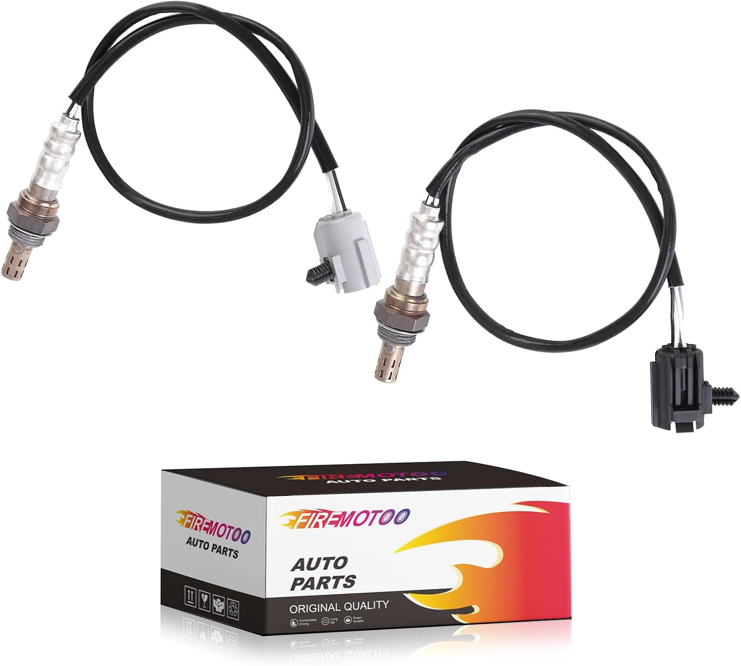 Pack of 2 O2 Oxygen Sensor Upstream 234-4076 Downstream 234-4078 Compatible with Jeep TJ Wrangler 2.5L ‎L4 Grand Cherokee 4.0L L6 for Dodge Dakota 5.9L V8 Replace 2344076 2344078