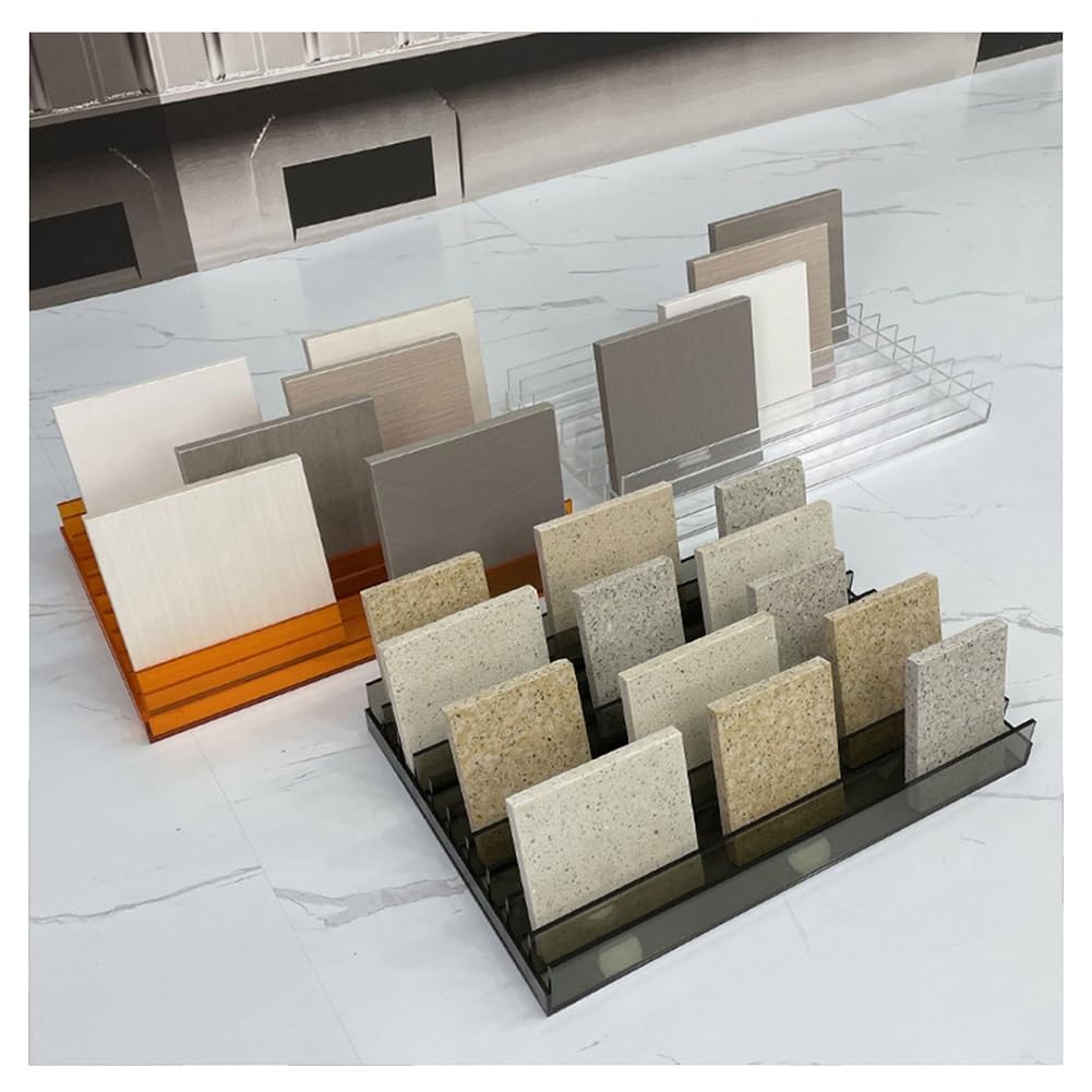 Présentoir à carreaux en acrylique haute finition pour agencement pro