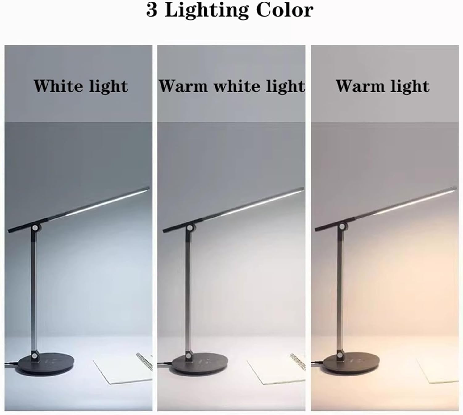 Lampa Biurkowa Led, Lampa Stołowa Do Ochrony Oczu Z 15 Trybami Oświetlenia, Funkcją Pamięci Dotykowej, ściemnialna Lampa Do Czytania I Pracy W Domu I Biurze